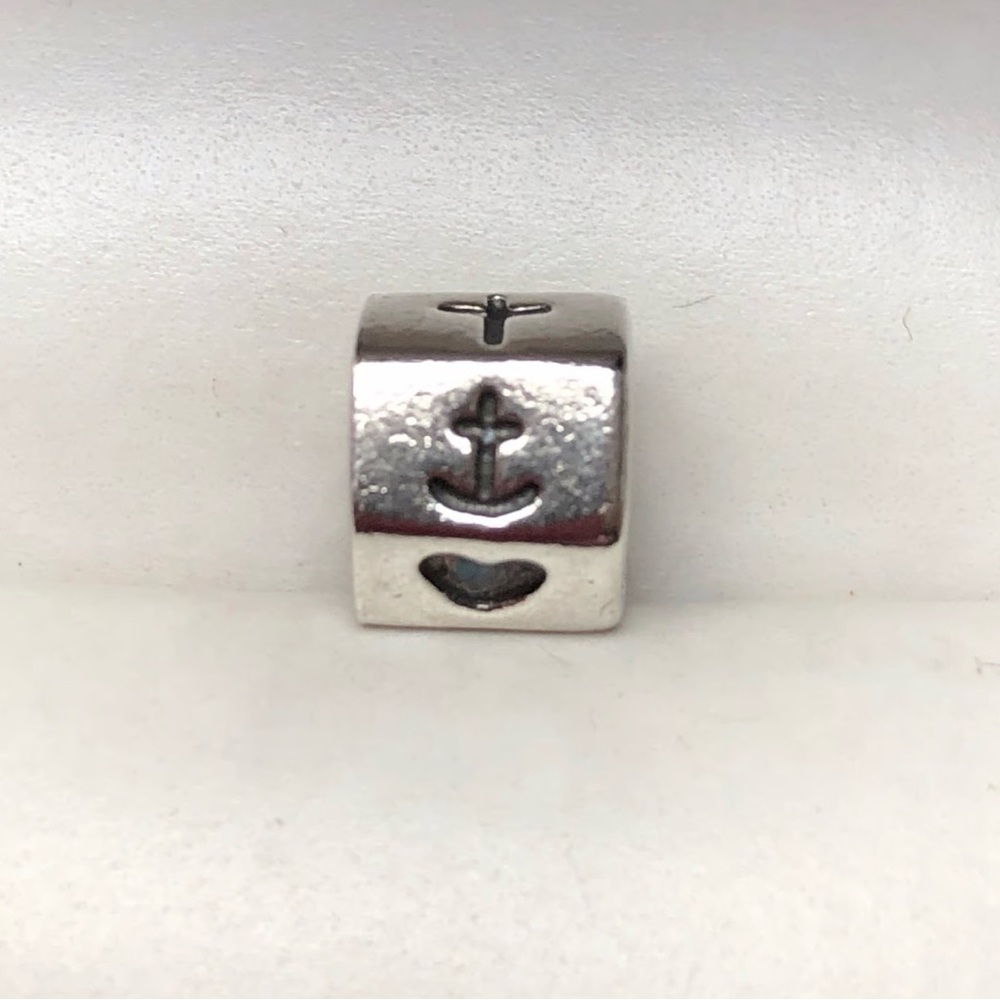 Retired PANDORA “Faith, Hope & Love” Charm – Sterling Silver S925 ALE